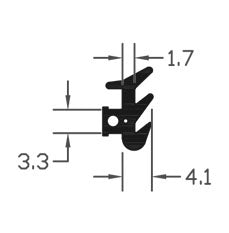 Professional Black TPE E Gasket Seal For Commercial Applications - 225m