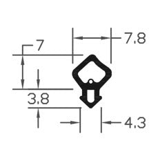 High Professional Black TPE Bubble Gasket Seal - 250m