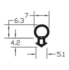 Heavy Duty Black TPE Bubble Gasket Seals For Superior Protection - 250m