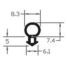 Industrial Black TPE Bubble Gasket Ultimate Door Sealing Solution - 100m