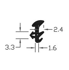 High Performance TPE Black E Gasket Seal For Domestic Use - 200m