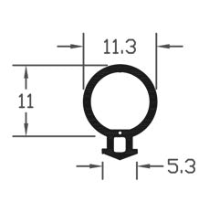 High Impact Black TPE Weatherproof Bubble Gasket Seal - 100m