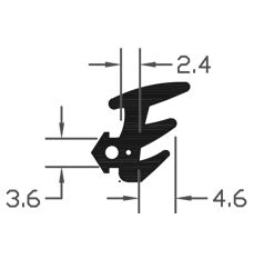 Professional UPVC Black TPE E Gasket Seal For Door Sealing - 125m