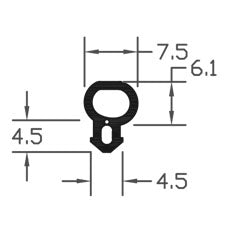 Heavy Duty UPVC Black TPE Bubble Gasket Seal - 350m