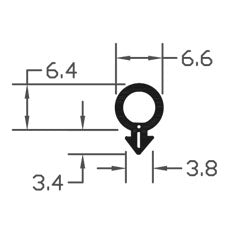 High Performance Black TPE Bubble Seal Gasket - 300m