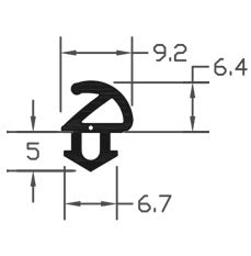 Industrial Quality UPVC Black TPE  Bubble Seal Gasket - 200m