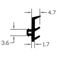 Premium Grade Aluminium Black TPE E-Gasket Seal - 150m