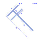Soft PVC Shower Screen Seal for Gaps Between 13mm and 17mm