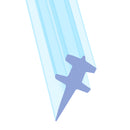 5mm T-Shape Clear Shower Seal – Soft PVC, Fits 8-13mm Gaps