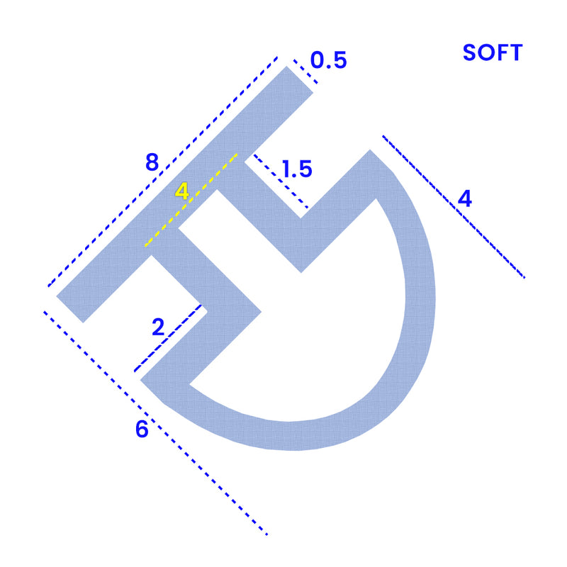 Soft PVC Shower Seal for Gaps Between 2mm and 4mm