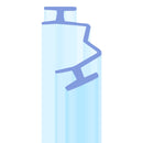 Soft PVC Bi-Folding Door Upright Seal for Shower Screens (1000mm or 2000mm)