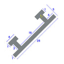 Soft PVC Bi-Folding Door Upright Seal for Shower Screens (1500mm or 2000mm)