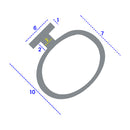 Black T-Shape Shower Seal – Soft PVC for 6mm Channels