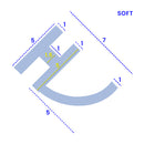 Soft PVC Shower Seal T Width 5mm for Bath Screens & Shower Doors