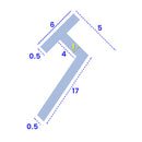 Flexible PVC Shower Seal for 6mm Channels