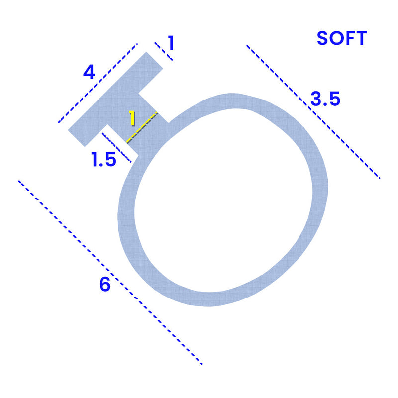 High-Quality Soft PVC Shower Seal 4mm T-Shape for 2-6mm Gaps