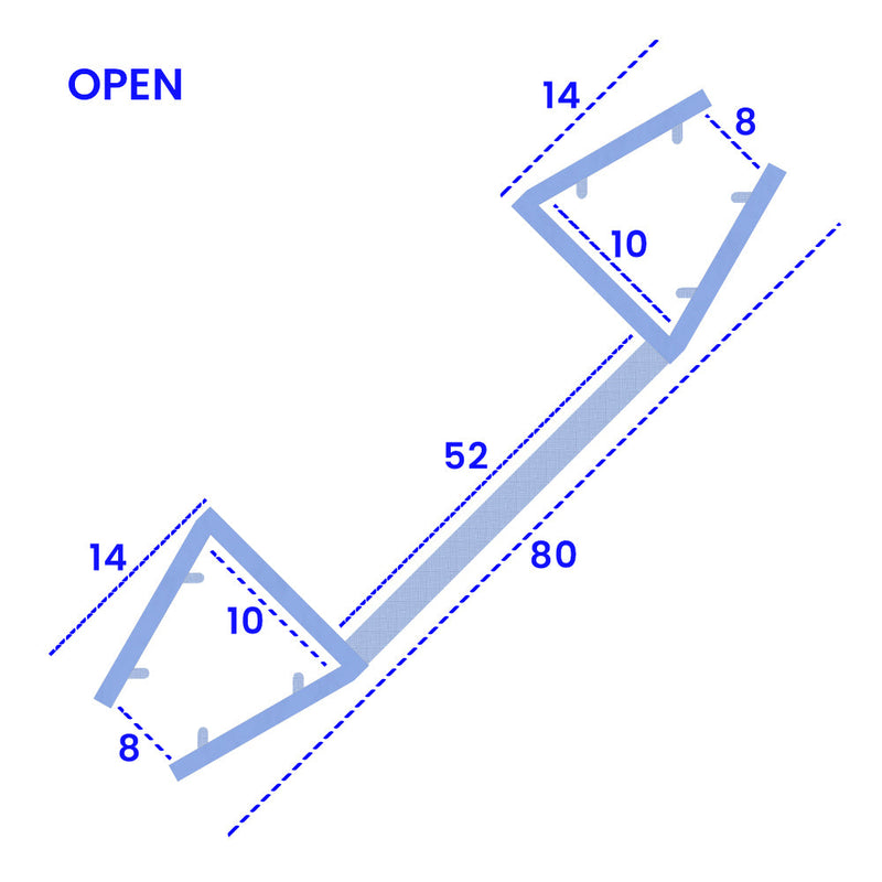 Vertical Glass Seal for Shower Screens Fits 8mm to 10mm Glass