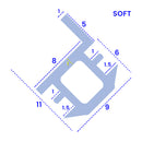 Soft PVC Bifold Shower Screen Seal for Effective Water Protection (1000mm or 2000mm)