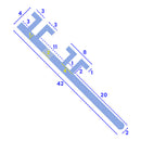 Bifold Shower Screen Seal with 8mm T Width for Vertical Glass Panels (900mm & 2000mm Options)