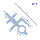 Soft PVC Bifold Shower Screen Seal for Easy Installation (1000mm or 2000mm)