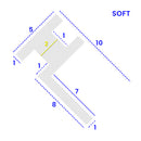 Soft PVC Bifold Shower Screen Seal for Effective Water Protection (1000mm or 2000mm)
