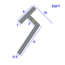 Durable and Flexible Black T-Shaped Shower Seal – Ideal for 4mm Channels