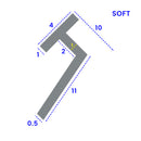 Soft PVC Bifold Shower Screen Seal for Bath & Shower Doors (1000mm)
