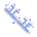 Bifold Shower Screen Seal 8mm for Vertical Use (900mm & 2000mm)