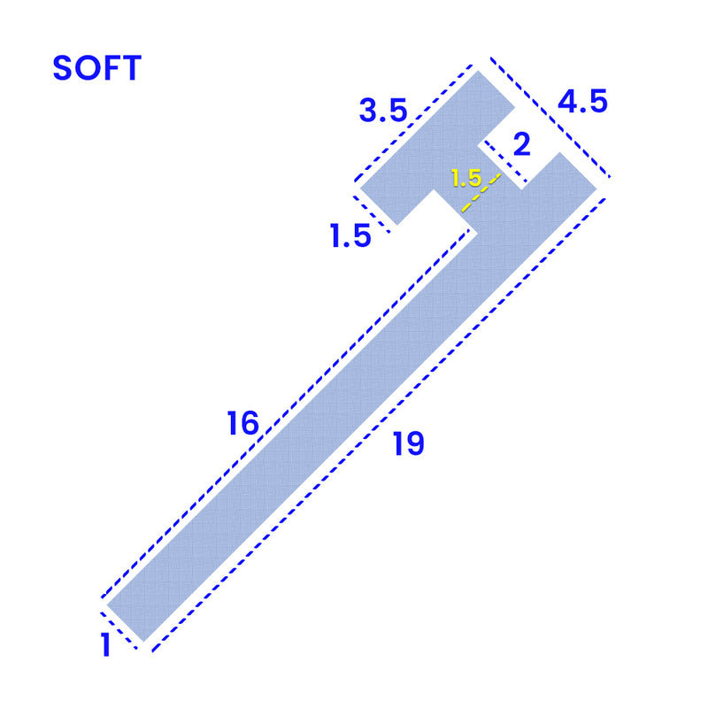 Clear T-Shape Shower Seal – Flexible PVC, Fits 3.5mm Channel