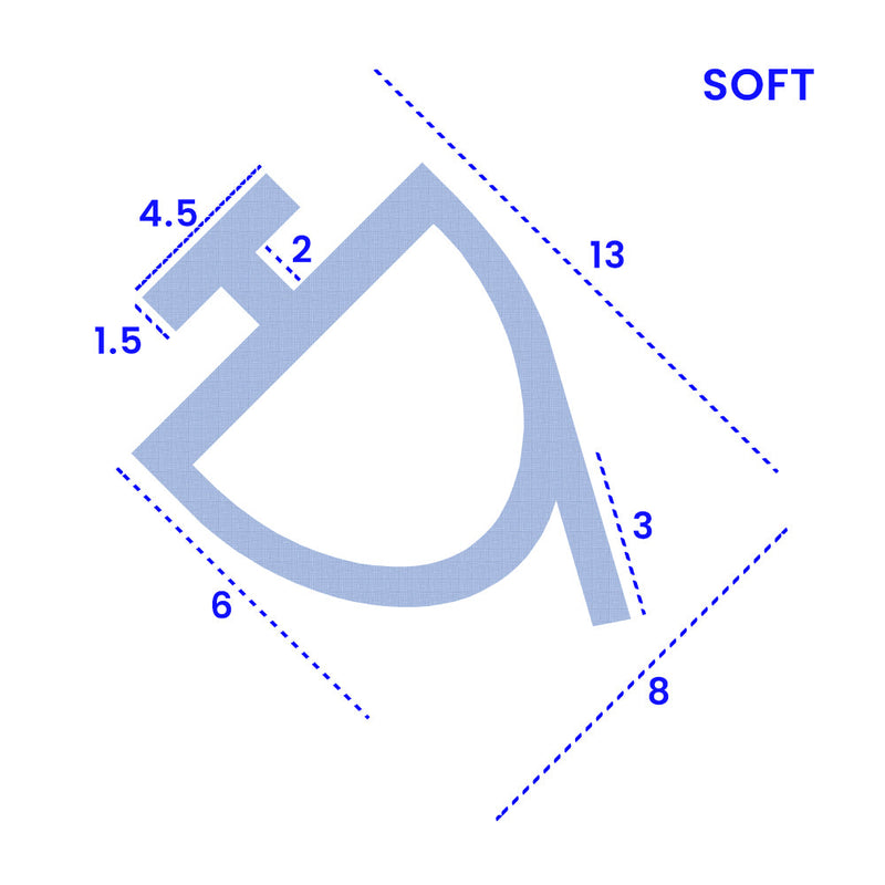 Shower & Bath Screen Seal 4.5mm Slot 13mm Height