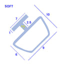 7mm T-Shaped Shower Seal Flexible Soft PVC for Gaps 5mm to 10mm