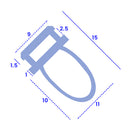 High Quality Soft PVC Shower Seal for ATMO Bath Screens (1000mm or 2000mm)