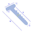 Soft PVC Shower Seal for Bath Screens and Doors (1000mm or 2000mm)