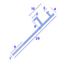 Vertical Shower Seal in Clear Soft and Rigid PVC for Shower Doors (900mm or 2000mm)