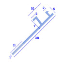 Clear PVC Shower Screen Seal for Vertical Use 900mm & 2000mm Length