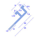 Clear Rigid PVC Shower Seal for Shower Enclosures (900mm or 2000mm)
