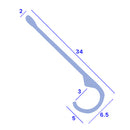 Rigid PVC Bi-Fold Seal for Shower Doors & Bath Screens (900mm or 2000mm)