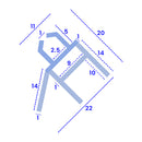 Clear PVC Bi-Fold Shower Seal for Easy Installation (900mm)