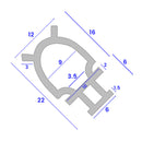 Flexible PVC Shower Seal for 6mm Channels