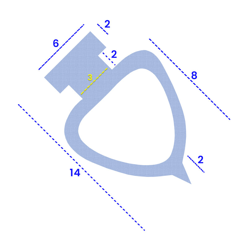 High-Quality Clear Shower Seal for 6mm Channels – 1000mm or 2000mm Lengths