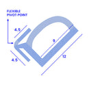 Clear PVC Bi-Fold Shower Seal for Bath Screens (900mm & 2000mm)