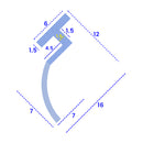 Clear T-Shaped Shower Seal – Fits 6mm Channels, Seals 7mm to 12mm Gaps