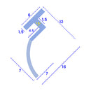 Clear PVC Bifold Shower Screen Seal for Bathrooms (900mm or 2000mm)