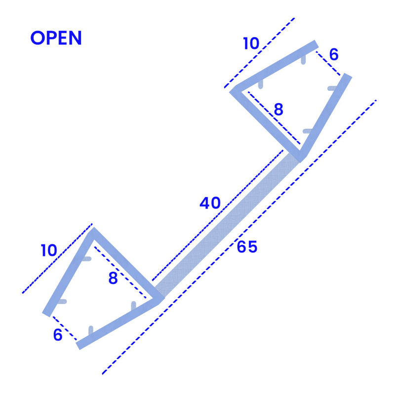 PVC Shower Seal for Straight Glass 6mm to 8mm Thick