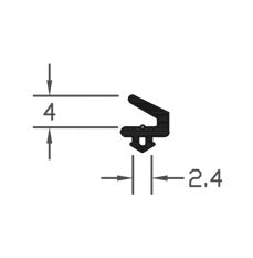 Industrial Quality Black TPE Flipper Gasket Seal  - 250m