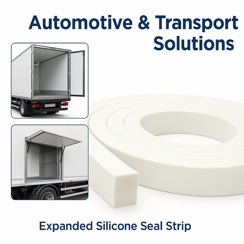 Waterproof White Silicone Strip 30mmx20mm Soft Sponge Skinned 4 Sides Sold by the Metre