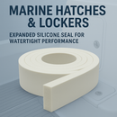 Waterproof White Silicone Strip 30mmx20mm Soft Sponge Skinned 4 Sides Sold by the Metre