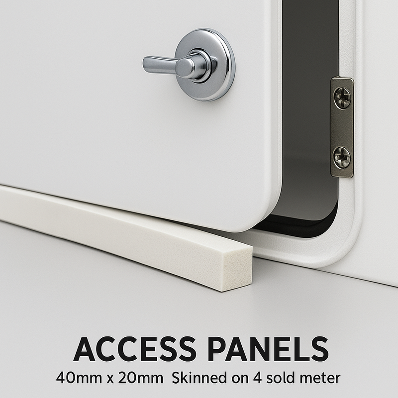 High-Performance Expanded Silicone Strip White 40mmx20mm Extreme Temperature Resistant Per Metre