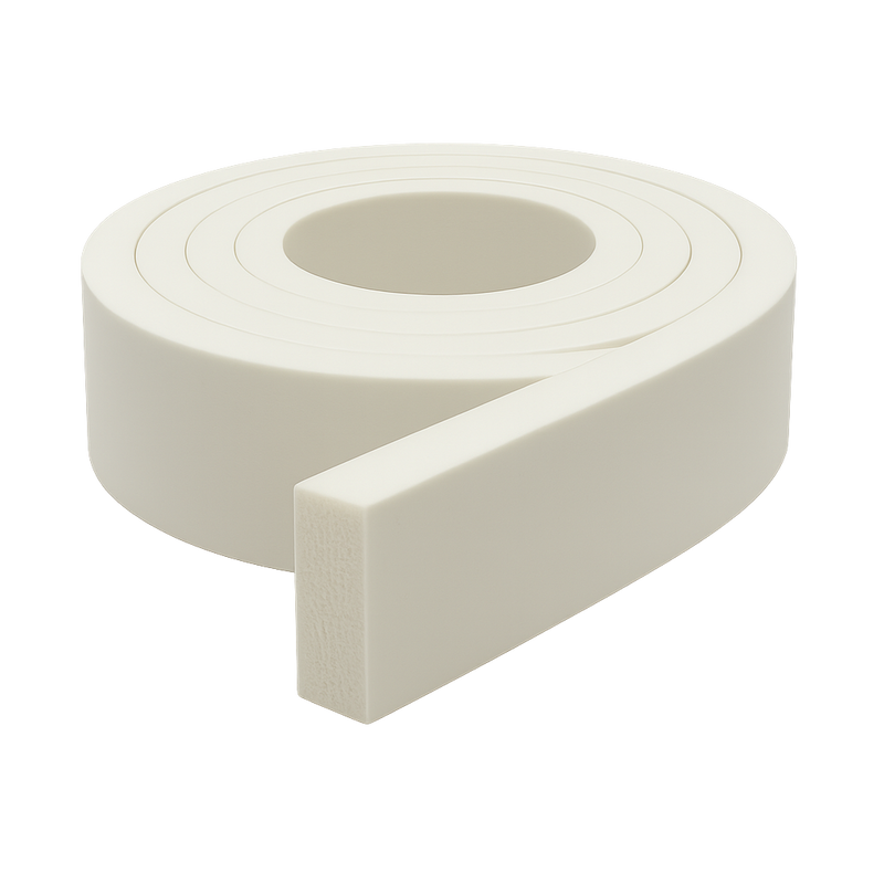 Waterproof White Silicone Strip 30mmx20mm Soft Sponge Skinned 4 Sides Sold by the Metre