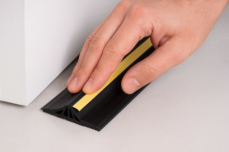 Premium 30mm Garage Door Threshold Seal Strip Black Floor Seal for Dust Water & Draught Protection- 2515mm
